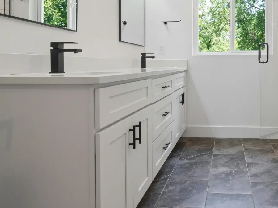 White Shaker Bathroom Vanity Cabinets