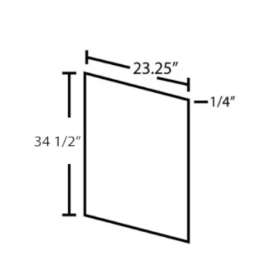 Natural Knotty Hickory Base Skin - 0.25" W x 34.25" H x 23.25" D