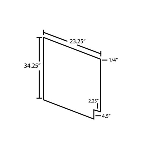 Newtown Gray Base Skin - 0.25" W x 34.25" H x 23.25" D