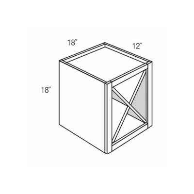 Washington Pure Gray Wine Storage Cube - 18" W x 12" H x 18" D