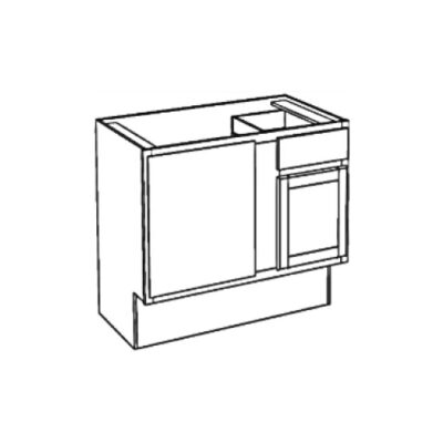 Praline Maple Accessible Blind Corner Base Cabinet - 39" W x 32.5" H x 24" D