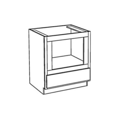 Unfinished Maple Microwave Base Cabinet - 24" W x 34.5" H x 24" D