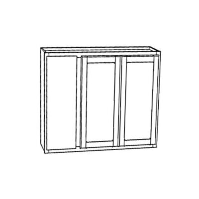 Praline Maple Butt Door Blind Corner Wall Cabinet - 39" W x 30" H x 12" D