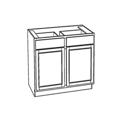 Praline Maple Double Door Base Cabinet - 42" W x 34.5" H x 24" D