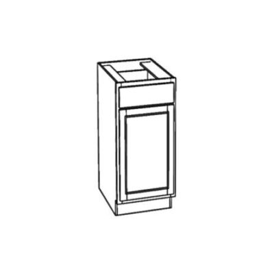 Stone Maple Single Door Base Cabinet - 12" W x 34.5" H x 24" D