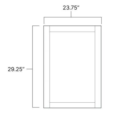 Proper Gray Base End Panel - 23.75" W x 29.25" H x .75" D