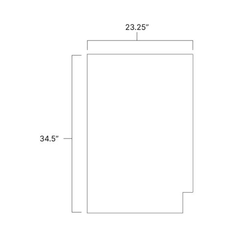 Rustic Hickory Base Cabinet Skin - 23.75" W x 34.5" H x .1875" D