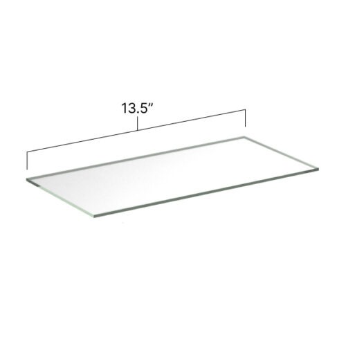 Glass Shelf - 13.5” W x .3125” H x 10.5” D