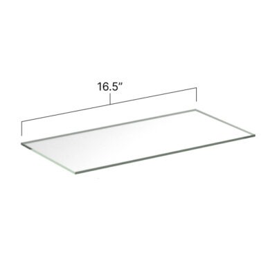 Glass Shelf - 16.5” W x .3125” H x 10.5” D