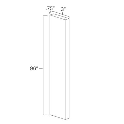 Pure White Wall Filler - 3" W x 96" H x .75" D