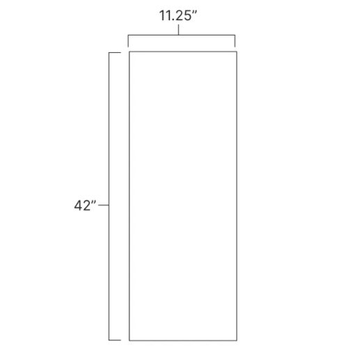 Rustic Hickory Wall Cabinet Skin - 11.25" W x 42" H x .1875" D