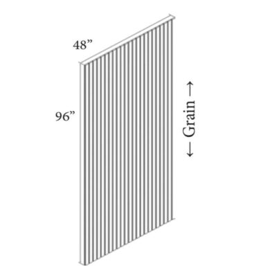Carmel Shaker Bead Board - 48" W x 96" H x 0.25" D