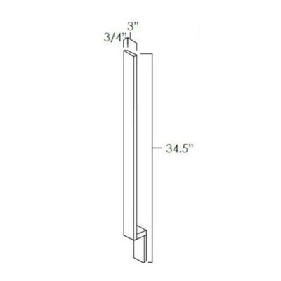 Carmel Shaker Base Filler - 3" W x 34.5" H x 0.75" D