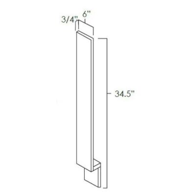 Carmel Shaker Base Filler - 6" W x 34.5" H x 0.75" D