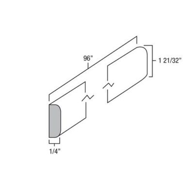Carmel Shaker Batten Moulding - 0.25" W x 1.65625" H x 96" D