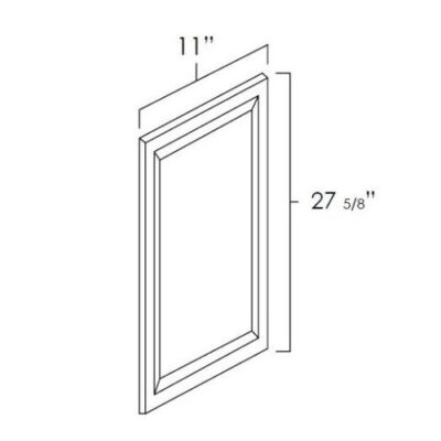 Carmel Shaker Decorative End Panel - 0.5" W x 27.625" H x 11" D