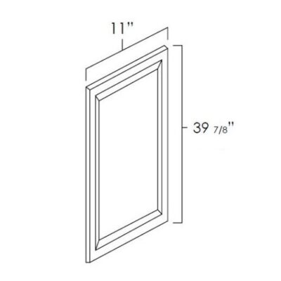 Carmel Shaker Decorative End Panel - 0.5" W x 39.875" H x 11" D