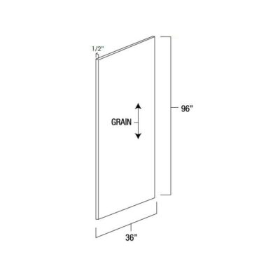 Carmel Shaker Island Panels - 36" W x 96" H x 0.5" D