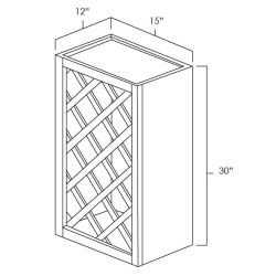 Carmel Shaker Lattice Wine Rack - 15" W x 30" H x 12" D