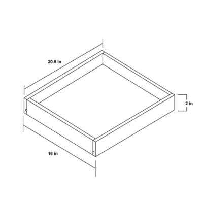 Roll Out Tray - 16" W x 2" H x 20.5" D