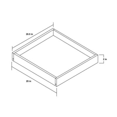 Roll Out Tray - 25" W x 2" H x 20.5" D