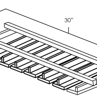 Carmel Shaker Stem Glass Holder - 30" W