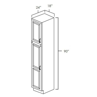 Carmel Shaker 18 Wide Utility Cabinet - 18" W x 90" H x 24" D