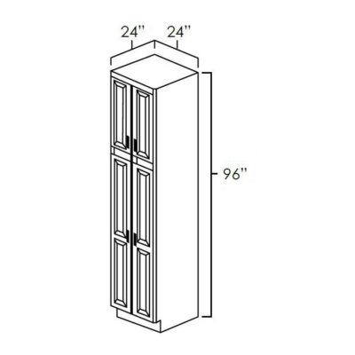Carmel Shaker 24 Wide Utility Cabinet - 24" W x 96" H x 24" D