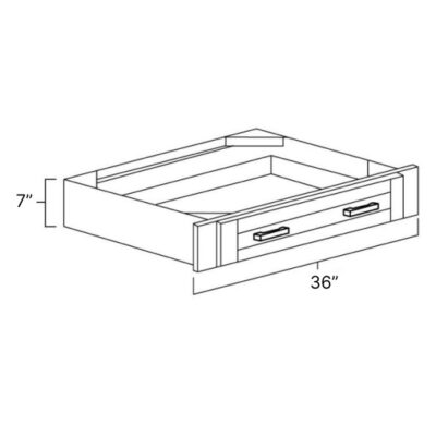 Carmel Shaker Under Counter Knee Drawer - 36" W x 7" H x 21" D