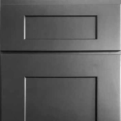 Kitchen Cabinet Door Sample of Midnight Black Shaker Style Ready to Assemble (RTA)  Cabinets