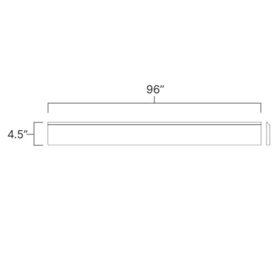 Proper Gray Base Molding - 96" W x 4.5" H x .375" D